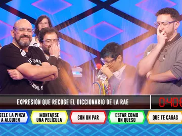 El inesperado y rápido fallo de ‘Los dispersos’ en una pregunta sobre expresiones españolas en ‘¡Boom!’ El inesperado y rápido fallo de ‘Los dispersos’ en una pregunta sobre expresiones españolas en ‘¡Boom!’