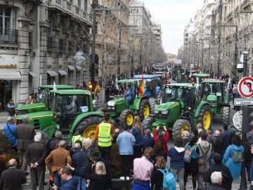 Protesta de los agricultores en Granada