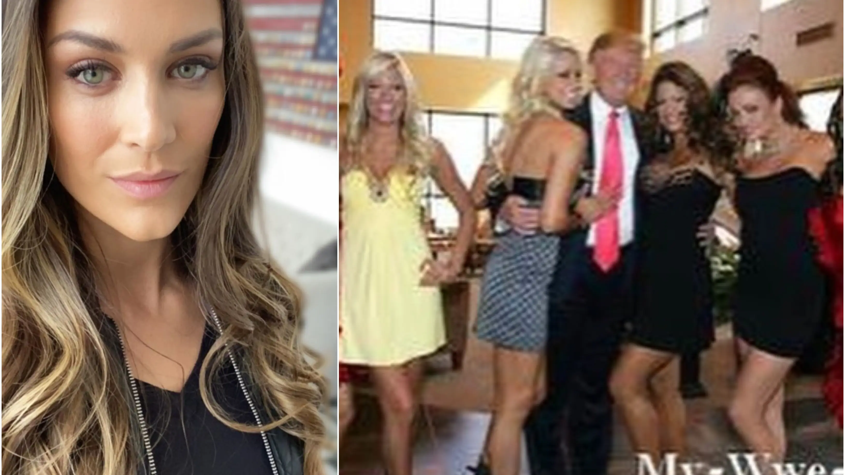 Trump sale agarrando de la cintura a la ex campeona de la WWE Eve Torres Trump sale agarrando de la cintura a la ex campeona de la WWE Eve Torres