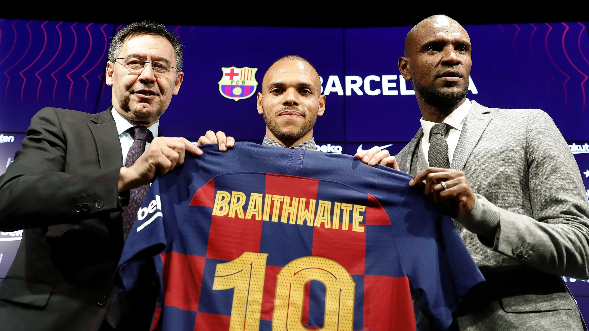 Bartomeu, Braithwaite y Abidal Bartomeu, Braithwaite y Abidal