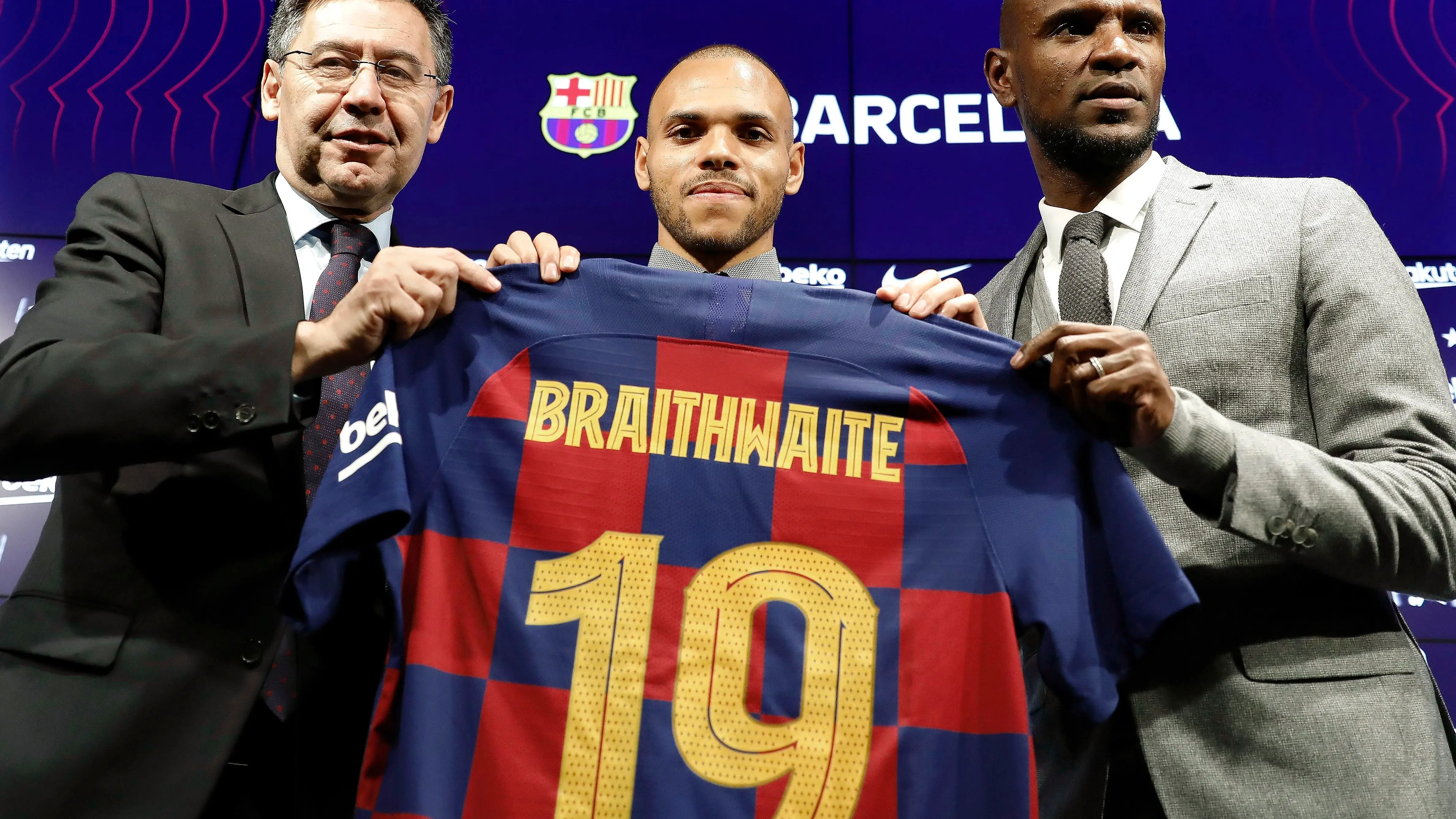 Bartomeu, Braithwaite y Abidal Bartomeu, Braithwaite y Abidal