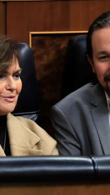 Carmen Calvo y Pablo Iglesias