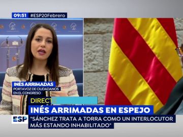 Inés Arrimadas, sobre el rechazo de Torra a reunirse el 24 de febrero: "Sánchez está arrodillado a Torra, es indignante y una humillación"