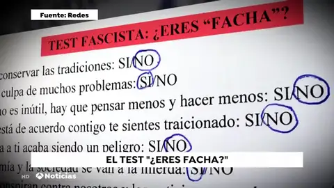 Un padre denuncia un test realizado en un instituto asturiano para saber si eres facha Un padre denuncia un test realizado en un instituto asturiano para saber si eres facha