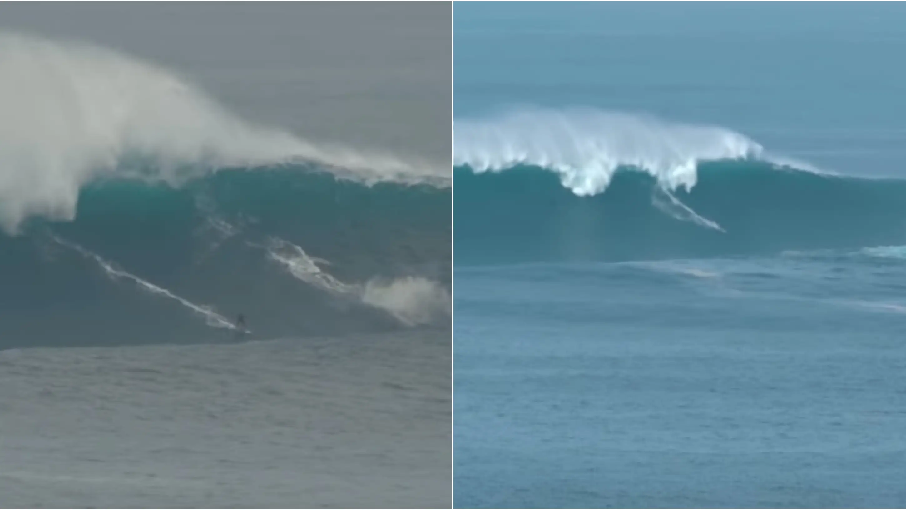 Un surfista en la ola gigante de Belharra Un surfista en la ola gigante de Belharra