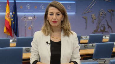 La ministra de Trabajo, Yolanda Díaz: 