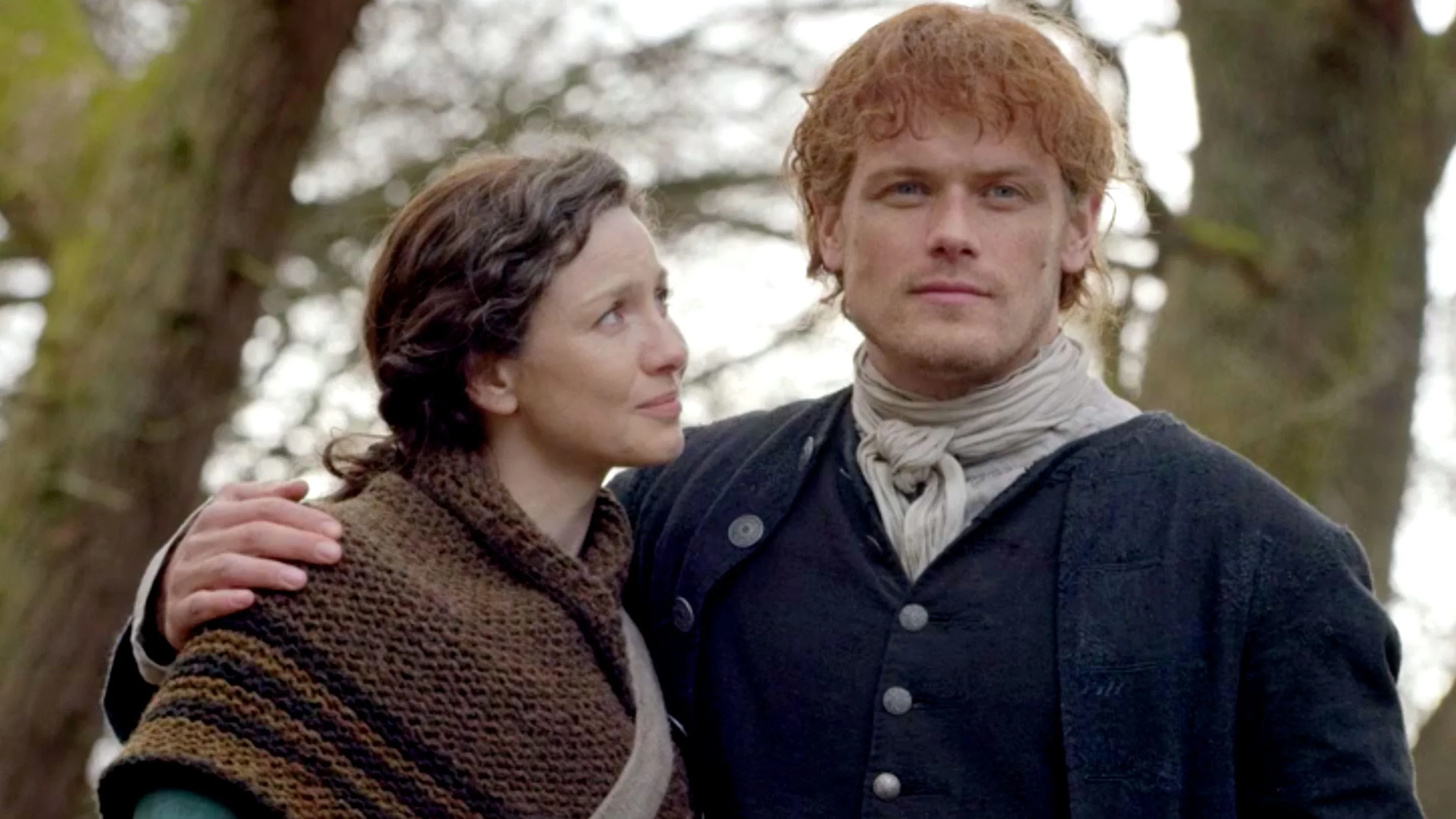 Sam Heughan y Caitriona Balfe como Jamie Fraser y Claire en 'Outlander' Sam Heughan y Caitriona Balfe como Jamie Fraser y Claire en 'Outlander'