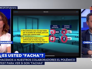 Los colaboradores de Espejo Público hacen el polémico 'test facha' que un profesor ha realizado a sus alumnos de 4º de la ESO en Oviedo