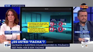 Los colaboradores de Espejo Público hacen el polémico 'test facha' que han hecho alumnos de la ESO en Oviedo