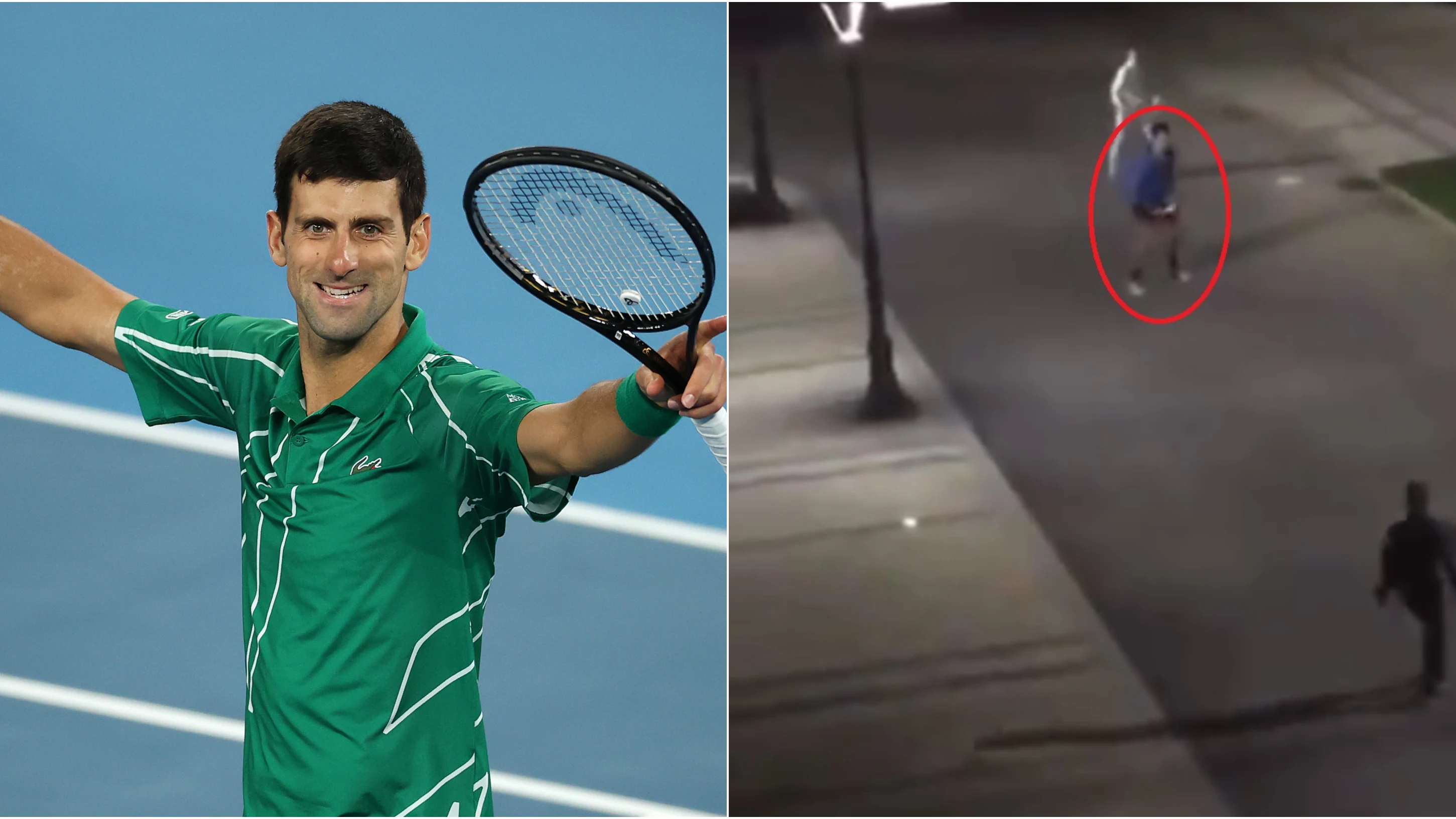 Djokovic jugando con unos chavales en Belgrado Djokovic jugando con unos chavales en Belgrado