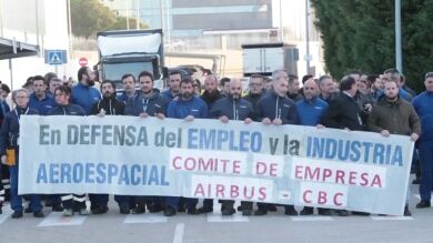 Los trabajadores de Airbus en España se movilizan contra el recorte de 630 empleos