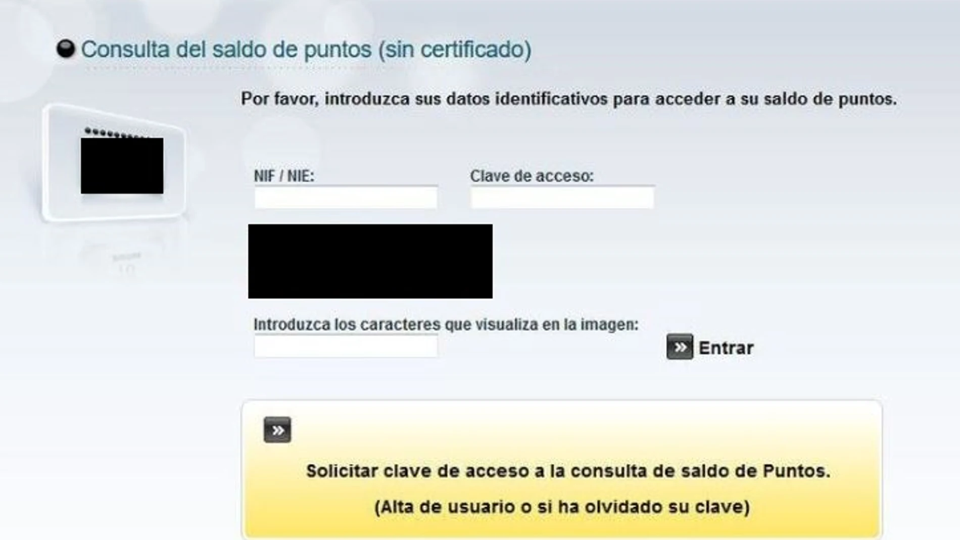 Formulario para saber cuántos puntos tienes en el carnet de conducir Formulario para saber cuántos puntos tienes en el carnet de conducir