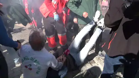 Herido un reportero en las protestas en Mérida Herido un reportero en las protestas en Mérida