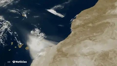 La espectacular imagen de la calima de Canarias captada desde el espacio La espectacular imagen de la calima de Canarias captada desde el espacio