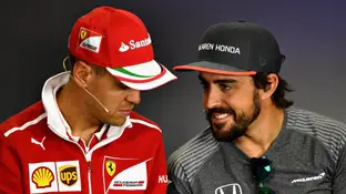 Sebastian Vettel y Fernando Alonso Sebastian Vettel y Fernando Alonso