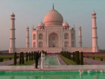 Espectaculares imágenes de la visita de Donald Trump y Melania al Taj Mahal