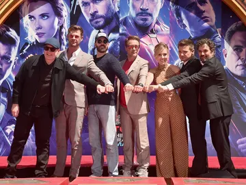 Kevin Feige y los protagonistas de 'Vengadores: Endgame' Kevin Feige y los protagonistas de 'Vengadores: Endgame'