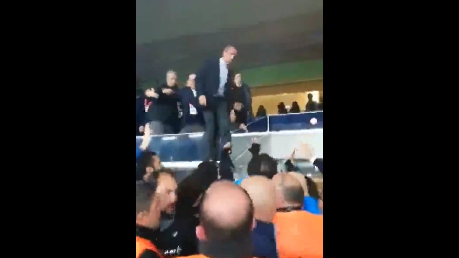 El presidente del Fenerbah&ccedil;e salta de la grada