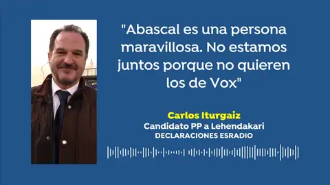 Carlos Iturgaiz pide "aunar fuerzas" con Vox Carlos Iturgaiz pide "aunar fuerzas" con Vox