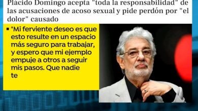 Rubén Amón, sobre el comunicado de Plácido Domingo: 