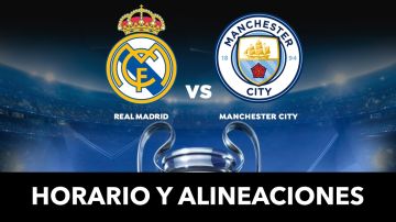 Real Madrid - Manchester City: Alineaciones y dónde ver el partido de Champions League en directo