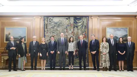 Los Reyes reciben al Consejo de Administración de Atresmedia Los Reyes reciben al Consejo de Administración de Atresmedia