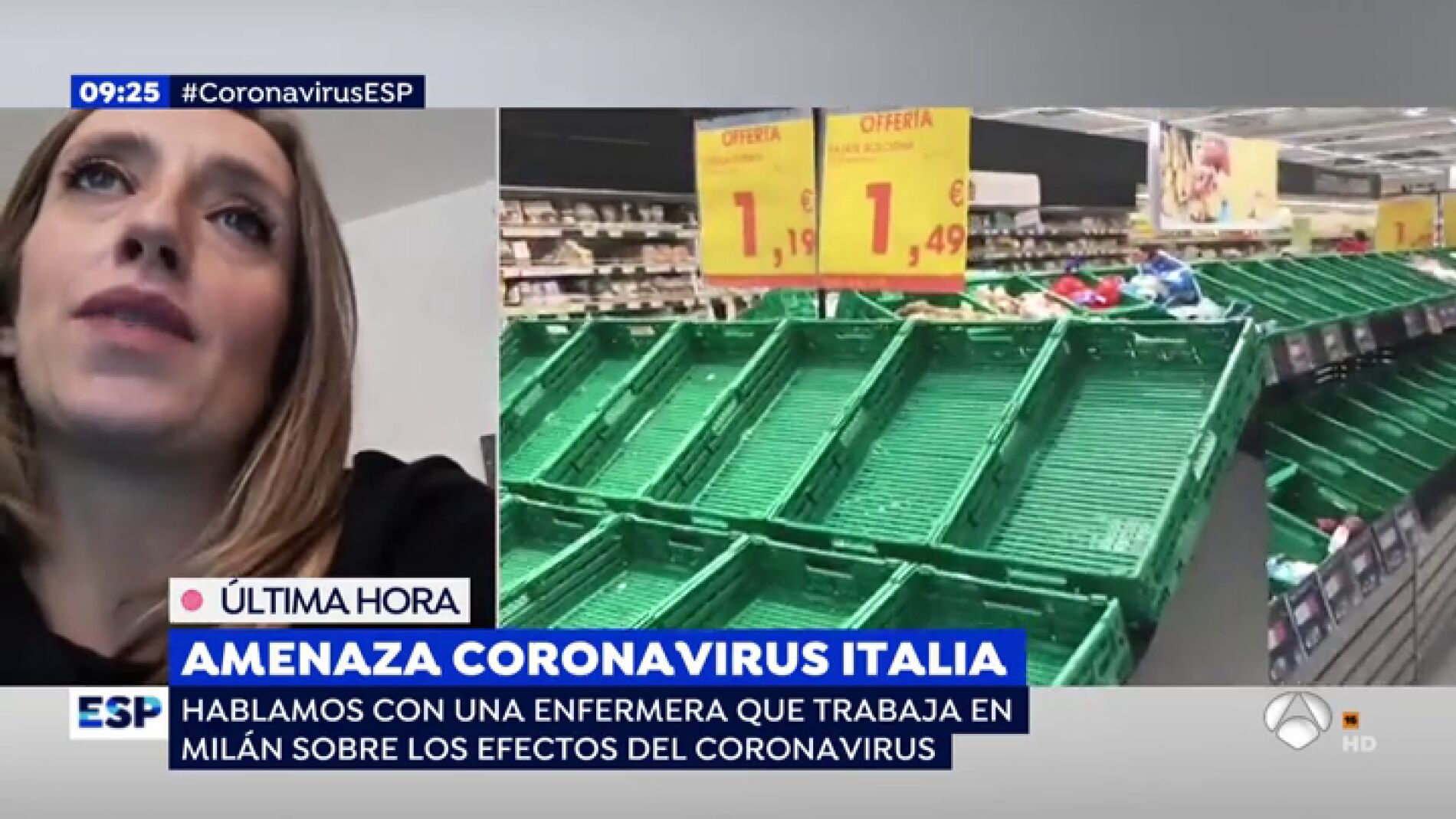 Una enfermera de Mil&aacute;n: "El p&aacute;nico y la psicosis por el coronavirus ya se ha desatado aqu&iacute;"