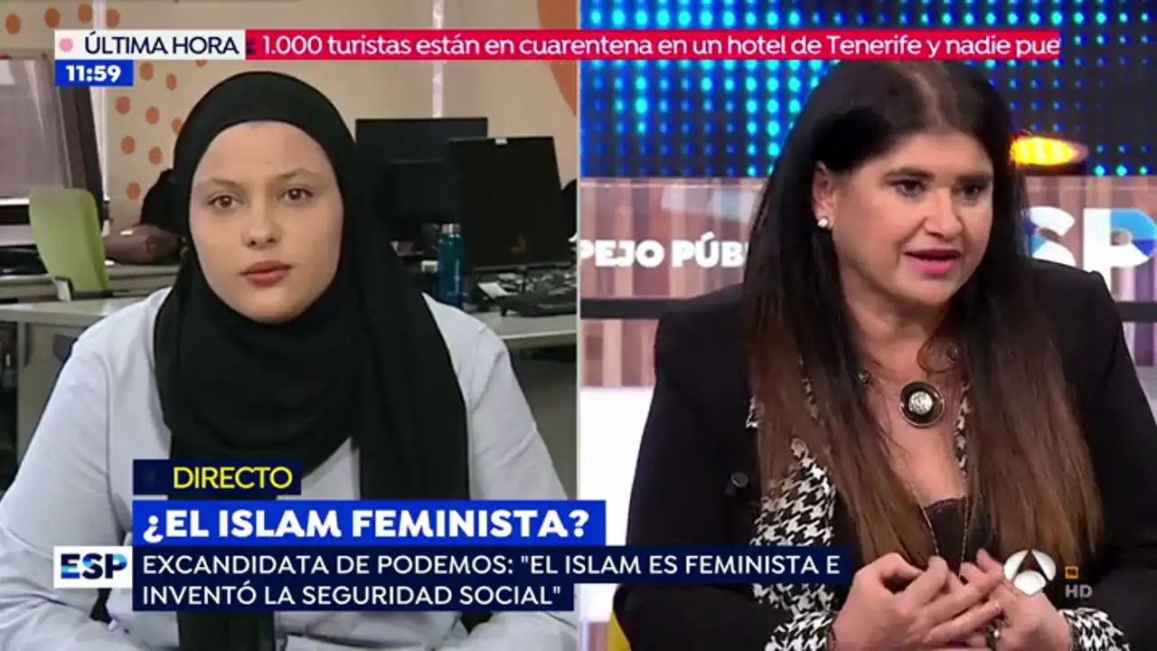 Bronca entre Nora Baños y Lucía Etxebarría: "No puedes decir que el Islam es feminista cuando hay mujeres 20 años en la cárcel por no llevar velo"