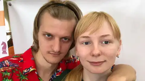 Los ajedrecistas Bogdanovich y Vernígora Los ajedrecistas Bogdanovich y Vernígora