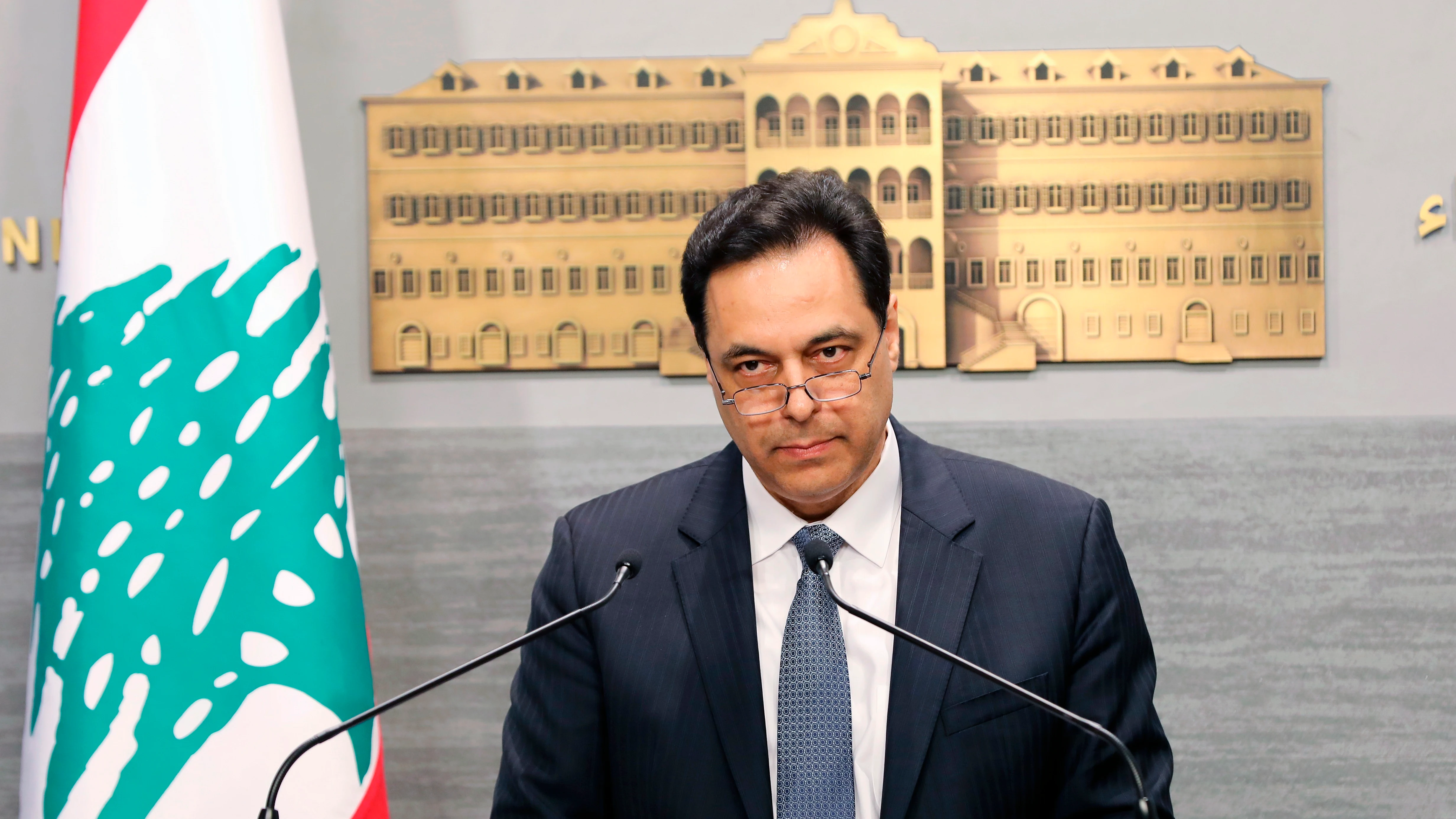 El primer ministro libanés, Hasan Diab El primer ministro libanés, Hasan Diab