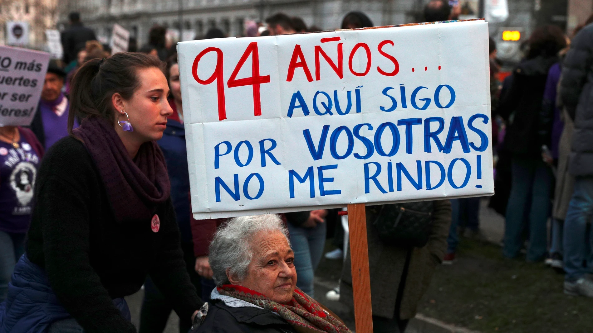 Pancarta del 8-M en Madrid