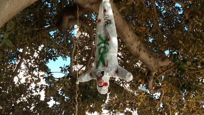 Imagen de un mu&ntilde;eco de Santiago Abascal