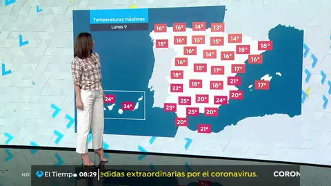 Las temperaturas registrarán un ascenso generalizado este lunes con lluvias débiles Las temperaturas registrarán un ascenso generalizado este lunes con lluvias débiles