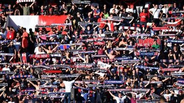 Aficionados del PSG durante un partido de Ligue 1