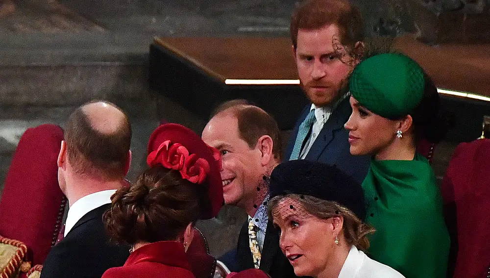 Meghan Markle y el príncipe Harry con el príncipe Guillermo y Kate Middleton