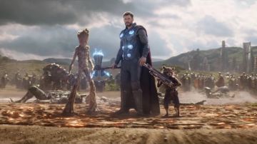 Thor y los Guardianes de la Galaxia en 'Vengadores: Infinity War'