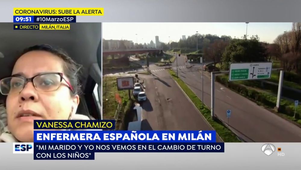 Una enfermera española en Milán: "Como la gente no se quede en casa tendrán que ver a quién atender por coronavirus"