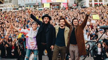 Morat en su concierto en la Plaza de Callao de Madrid