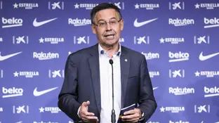 Josep Maria Bartomeu durante una rueda de prensa Josep Maria Bartomeu durante una rueda de prensa