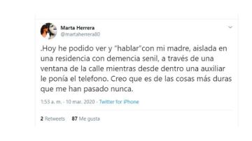 Mensaje de Marta Herrera sobre el coronavirus