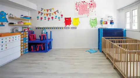 Sala de juegos desierta de una guardería de Madrid Sala de juegos desierta de una guardería de Madrid