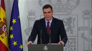 Pedro S&aacute;nchez comparece en La Moncloa