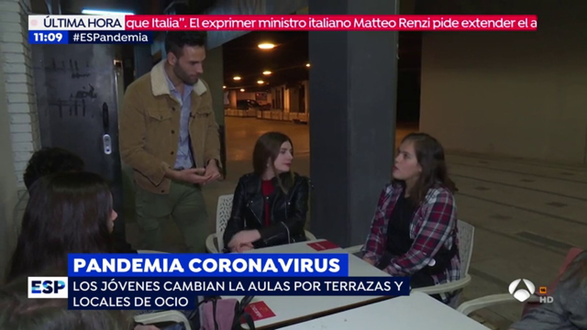 El coronavirus y los j&oacute;venes.
