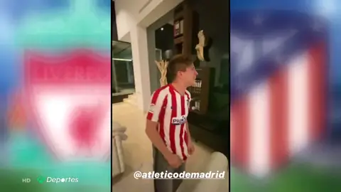 Locura en la casa de Simeone tras vencer al Liverpool en Champions Locura en la casa de Simeone tras vencer al Liverpool en Champions