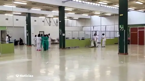 El Hospital de La Paz habilita un gimnasio para atender los casos de sospechosos de coronavirus El Hospital de La Paz habilita un gimnasio para atender los casos de sospechosos de coronavirus