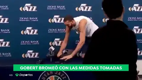 La broma pesada de Rudy Gobert sobre el coronavirus que ha indignado a medio mundo La broma pesada de Rudy Gobert sobre el coronavirus que ha indignado a medio mundo