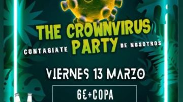 Cartel de la 'coronavirus party'