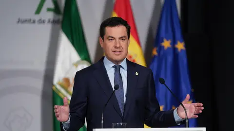 Coronavirus Andalucía: Juan Manuel Moreno anuncia la suspensión de las clases Presidente de la Junta de Andalucía