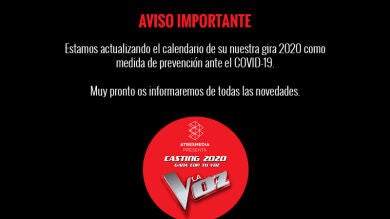 Gana con tu Voz 2020 actualiza el calendario de su gira como medida de prevención ante el coronavirus