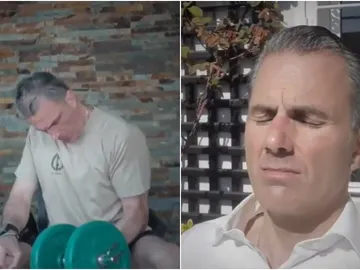 El vídeo de Ortega Smith durante su aislamiento El vídeo de Ortega Smith durante su aislamiento